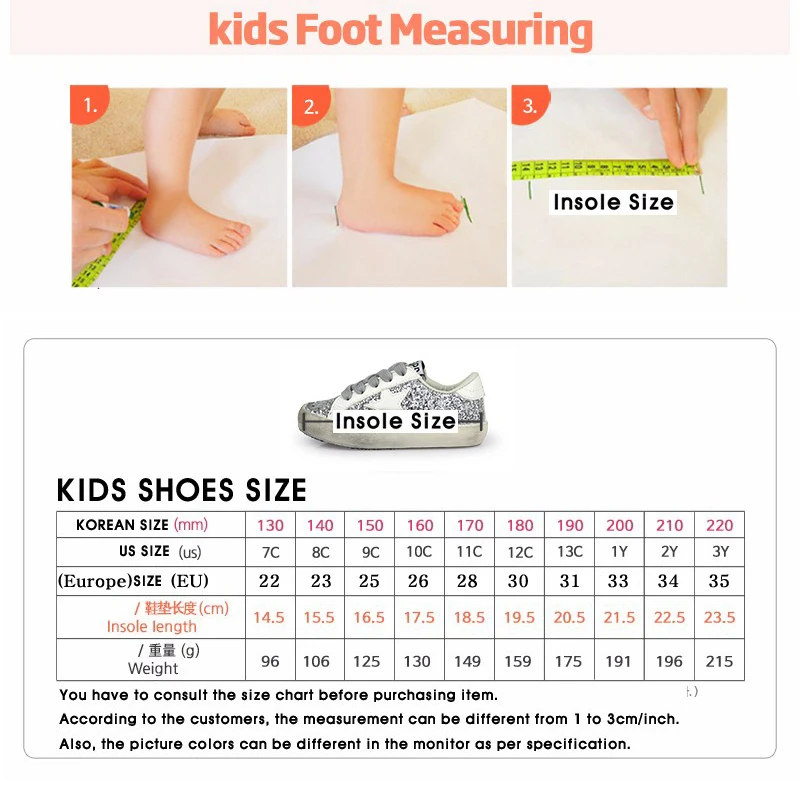 Korean Shoe Size Chart