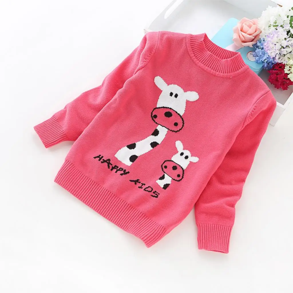 Г. Модные свитера для малышей от 2 до 6 лет хлопковый свитер зимняя детская одежда свитера с рисунками для мальчиков и девочек, 8517 - Цвет: hot pink