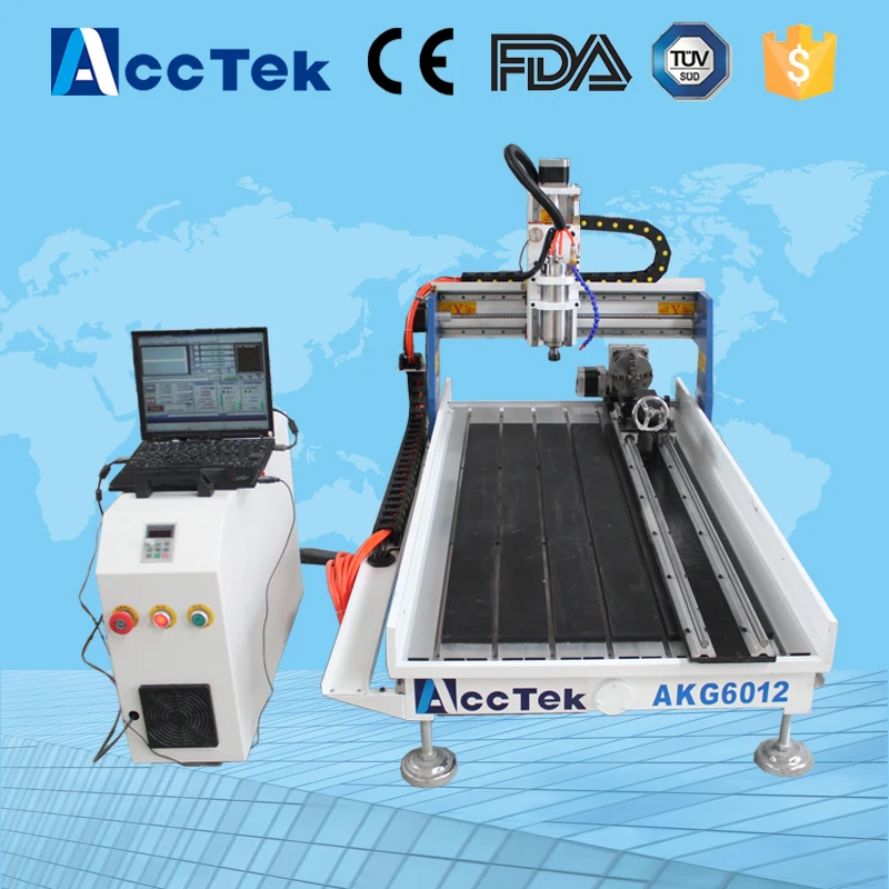 

Acctek mini multipurpose cnc machine AKG6090/6012 for wood ,stone ,metal/mini stone engraving machine