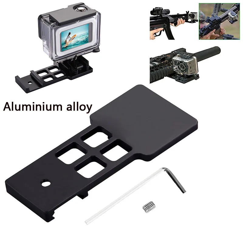 

Cantilever Picatinny Weaver Gun Rail Side Mount for GoPro Hero 7 6 5 4 3+ go pro SJCAM Xiaomi Yi Akaso Action Camera Accessories