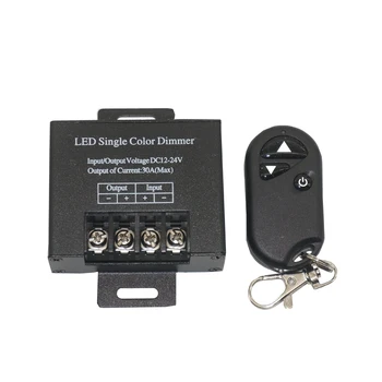 

DC12-24V 30A Single Channel LED Dimmer Controller with 3Key Wirelss RF Remote Control for Single Color 5050 3528 LED Strip light