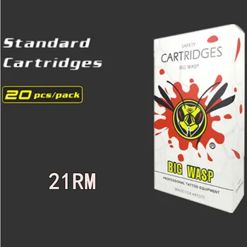 

BIGWASP White Disposable Needle Cartridge 21 Curved Magnum (21RM) 20Pcs/Box