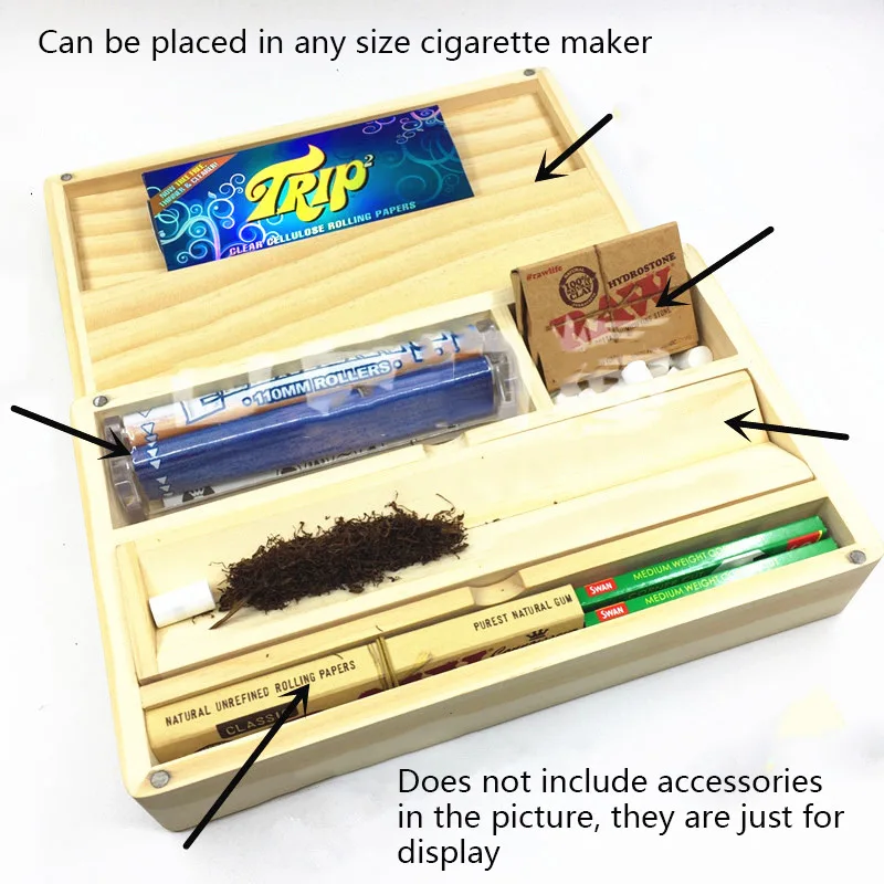 Пользовательский логотип фото древесины табак прокатки лоток для хранения травы шлифовальные станки аксессуары для сигарет инструменты для хранения подарки