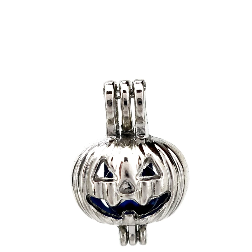 K389 5pcs/lot Silver Copper Pearl Cage Halloween Pumpkin Pendant Fairytale Party Essential Oil Diffuser | Украшения и аксессуары