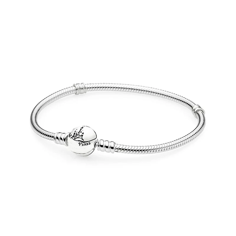 

925 Sterling Silver Original Moment Wonderful World Park Castlel Clasp Pandora Bracelet Fit Women Bead Charm Bangle DIY Jewelry