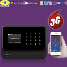 Золотой безопасности беспроводной домашней безопасности wifi GSM 3g GPRS приложение дистанционное управление сигнализация панель с EN RU FR ES SE NL TR