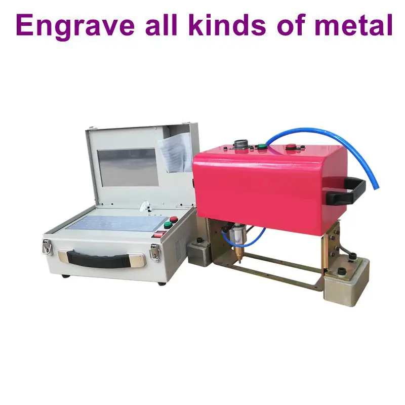 desktop pneumatic vehicle chassis number engraving machine dot peen pin marking cnc punch and for steel plates | Инструменты