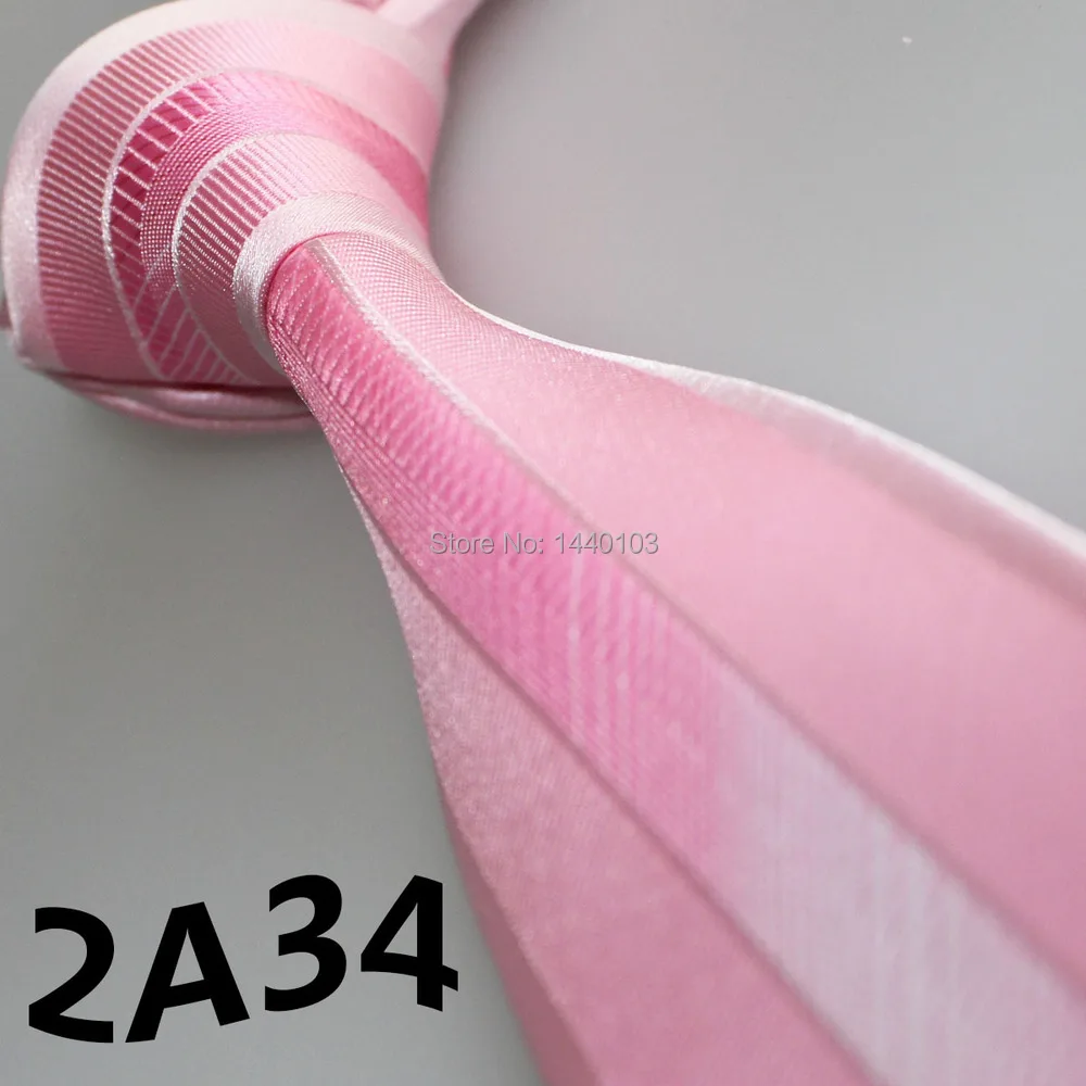 2017 Latest Style Mens Ties Necktie Light Pink/Hot Pink/White Striped