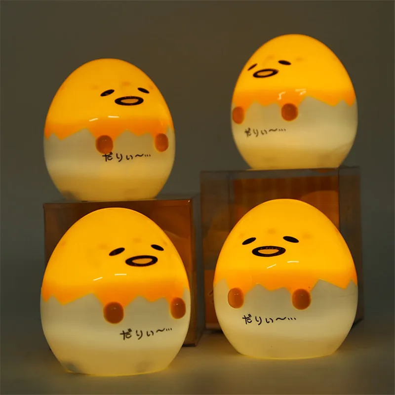 

Anime Japanese Gudetama Egg Light-Up Juguetes Lazy Egg Gudetama PVC Action Figure Brinquedos Kids Toys Sleep Night Light