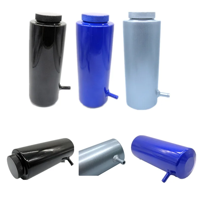 

Atuo Racing Radiator Coolant Overflow Billet Water Catch Tank Round Water Catch Can Reservoir Aluminum 800ML