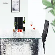 UFRIDAY Transparent Pebble EVA Tischdecke Kaffee Tee Kristall Tischdecke Wasserdichten wachstuch Tischdecken Rechteckigen Weichglas