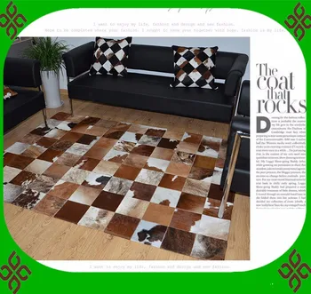 

Fashionable art carpet 100% natural genuine cowhide leather hello kitty carpet