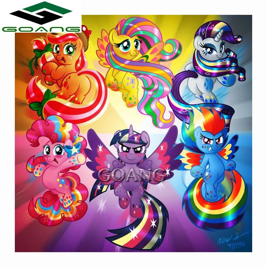 

5D Diamond Painting Cross Stitch cartoon Princess Pony diy Diamond Embroidery pattern Diamond Mosaic picture rhinestone paste