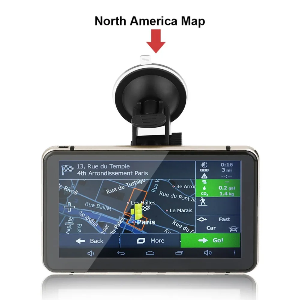 

7 Inch Car GPS Data Recorder Pianet Navigation Vehicle Traveling Smart For Android Bluetooth WIFI Support Rear View Camera HOT