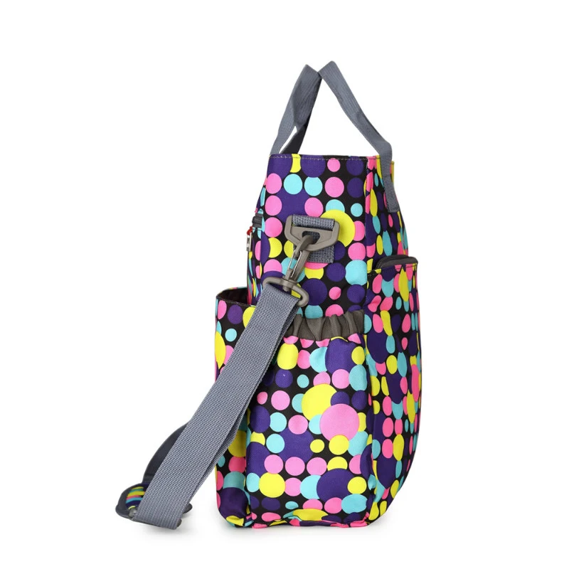 Детские Многофункциональный рюкзак из узорчатой ткани Сумки для подгузников Водонепроницаемый для мамочек для ухода за ребенком