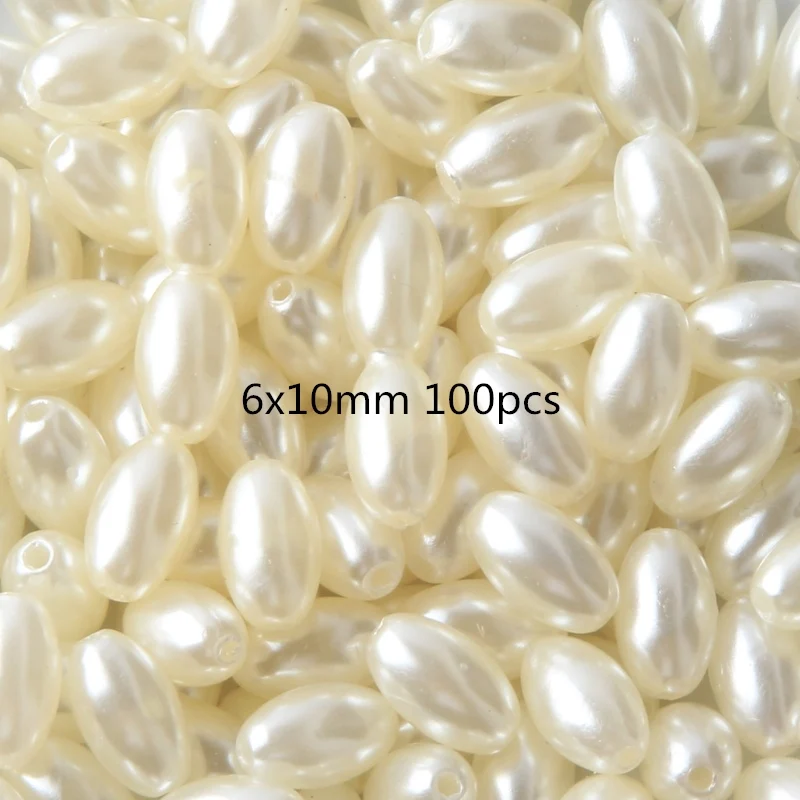 Imitation Pearl Beads Mixed Water Droplets Shape Imitation Pearls Straight Hole Beads for Jewelry Making DIY Bracelet