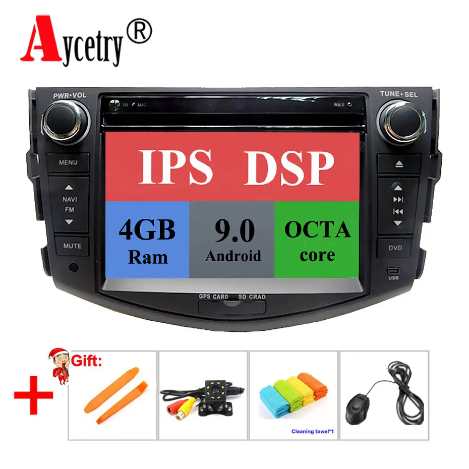 

DSP IPS Car multimedia DVD player 2 din android 9 GPS navigation For Toyota RAV4 Rav 4 2007 2008 2009 2010 2011 auto radio obd2