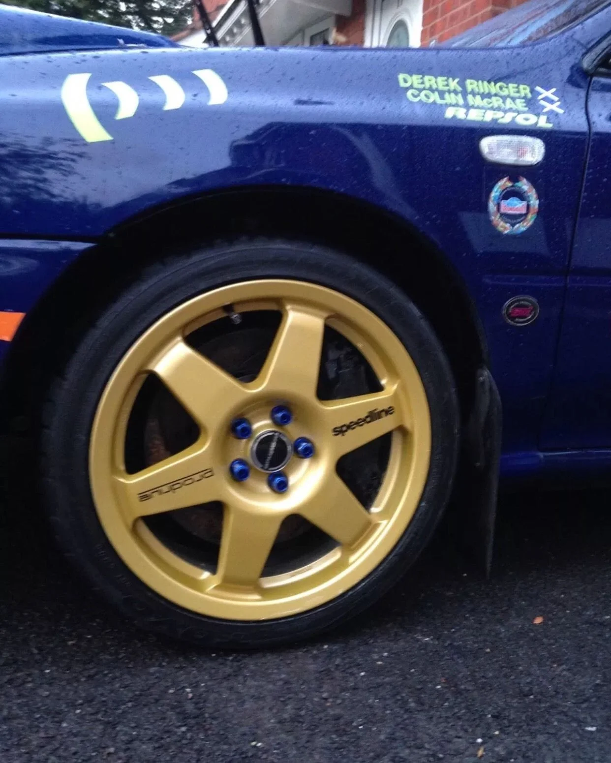 For 6x 100mm Prodrive Subaru Scooby Car Alloy Wheel B Pillar Sticker