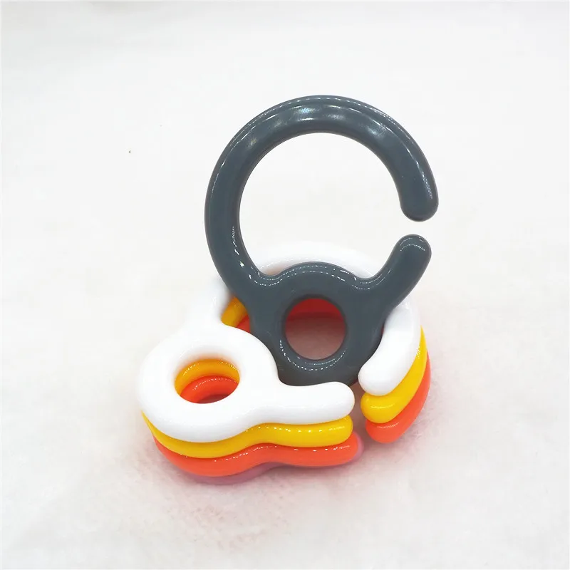 

Chenkai 5pcs Plastic Dummy Pacifier Hook Food Grade PP Baby shower Teether Toy Attach to Car seat handles Stroller playpen bars