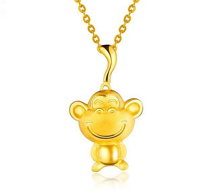 

Hot sale New Arrival 24K Yellow Gold Lovely Monkey Pendant 3.13g
