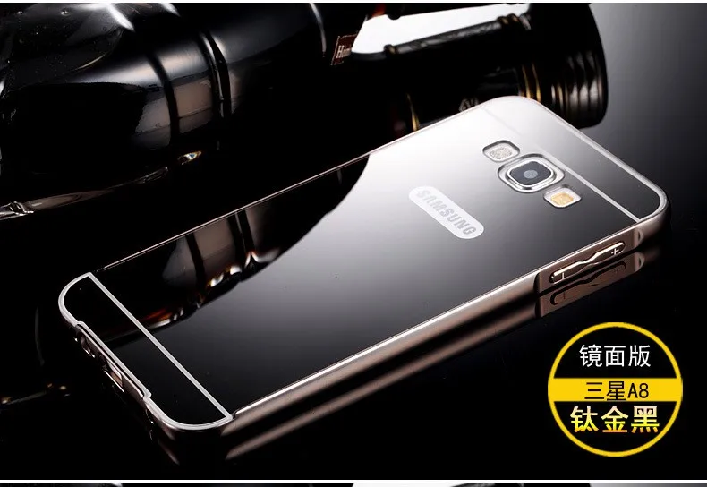 Роскошный металлический чехол для телефона samsung Galaxy S8 S9 Plus S7 A3 A5 A510 A7 J5 J7 Prime покрытие алюминиевая рамка+ зеркальная задняя крышка
