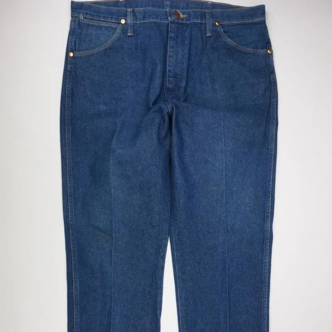 WRANGLER 13MWZ Original Fit Cowboy Cut Jeans Drk Wash Denim Mens 38x32 (1)
