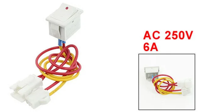 

AC 6A/250V SPST On/Off Panel Mount Boat Rocker Switch for Gas Water Heater 10pcs