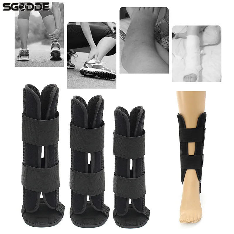 Регулируемая поддержка лодыжки Reborn шина Brace Sprain травма восстановление после переломов наклейка в виде полосы Стабилизатор черный s m l