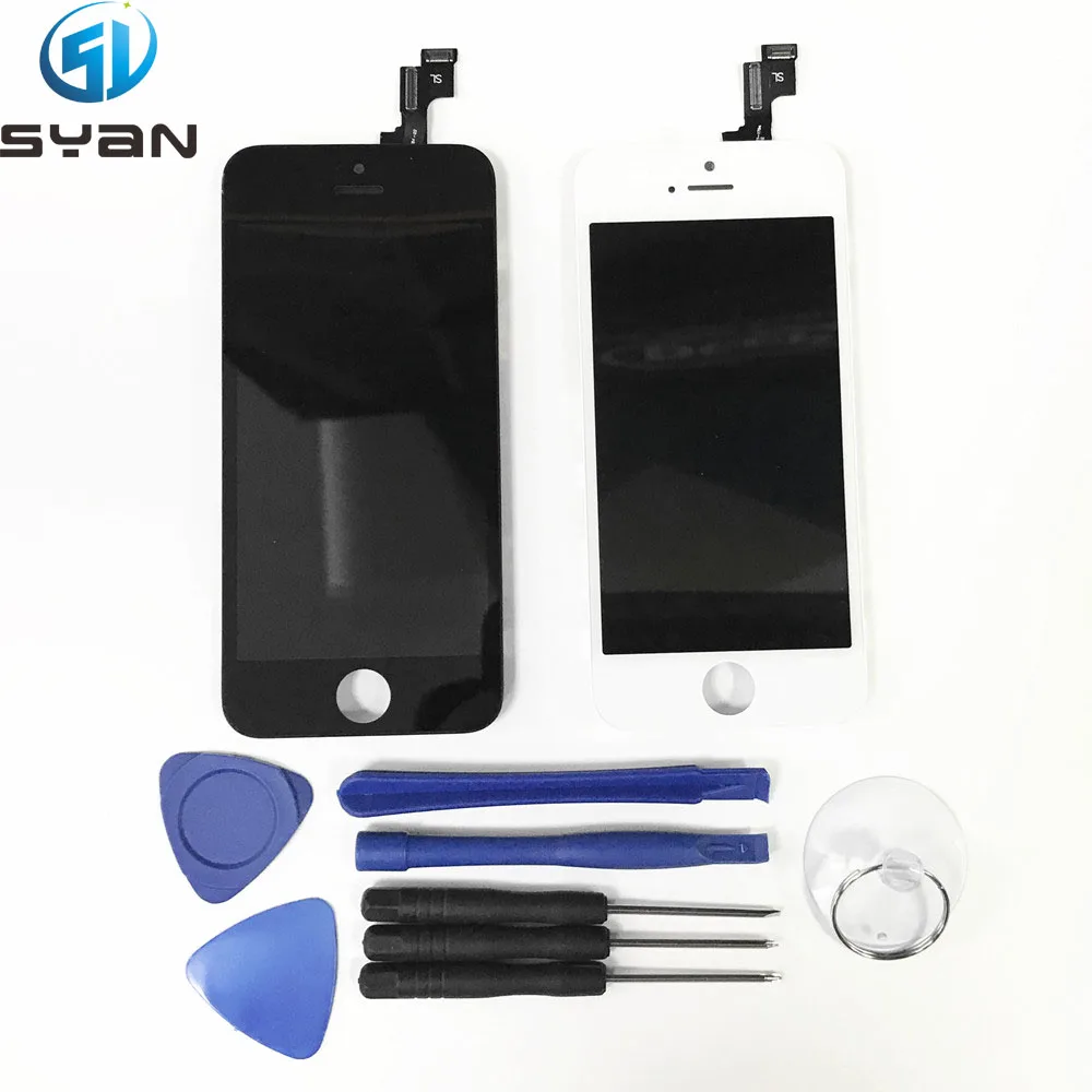 ЖК экран в сборе для iphone 5 5s 6 plus дисплей часть стеклянная Сенсорная панель
