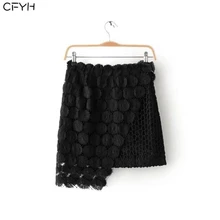Cfyh новые летние модные элегантные пикантные Тонкий Bodycon Нерегулярные лоскутное Кружево Для женщин OL Мини Асимметричный Юбка
