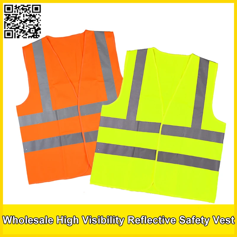 wholesale safety vest polyester knitted safety vest reflective vest construction /traffic safety ...