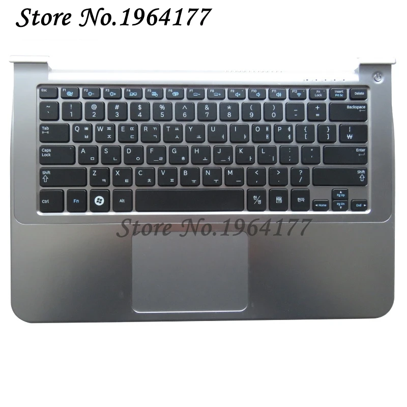 

laptop keyboard with palmrest for samsung NP900X3A 900X1B 900X1A Korea KR version sliver color upper case keyboard bezel