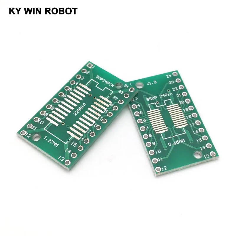10 шт. SOP24 SSOP24 TSSOP24 to DIP24 печатная плата SMD для DIP 0 65 мм/1 27 мм до 2 54 Шаг Разъем