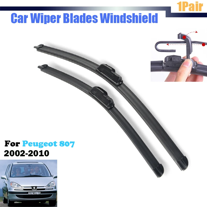 Car Bracketless Windscreen Soft Rubber Windshield Wiper Blades 2Pcs For