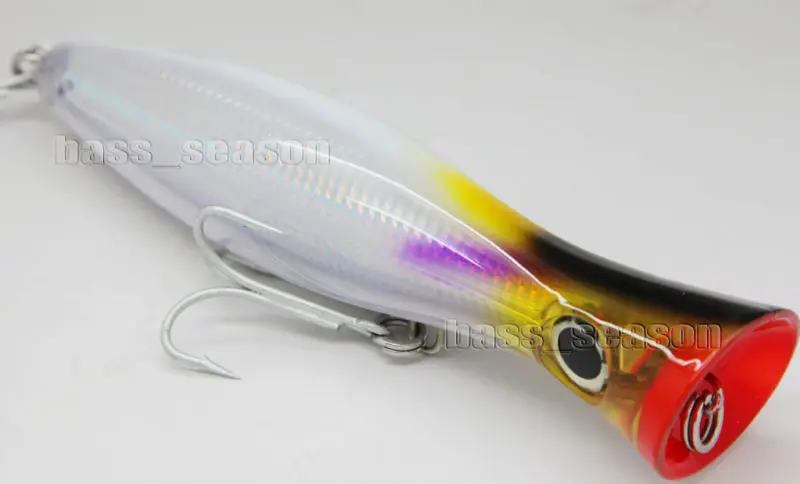 

BIG GAME FISHING SALTWATER LURES SLIM DUMBBELL GT POPPERS 158G 8" FREE SHIPPING
