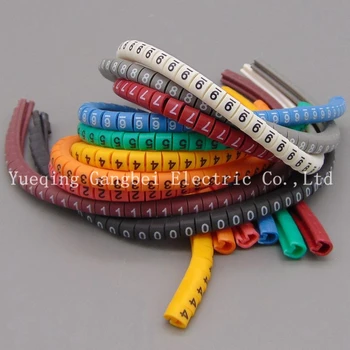

All sorts of color number tube EC-2 4mm Cable Wire Markers Letter 0 to 9 X 500 (Each 50pcs )