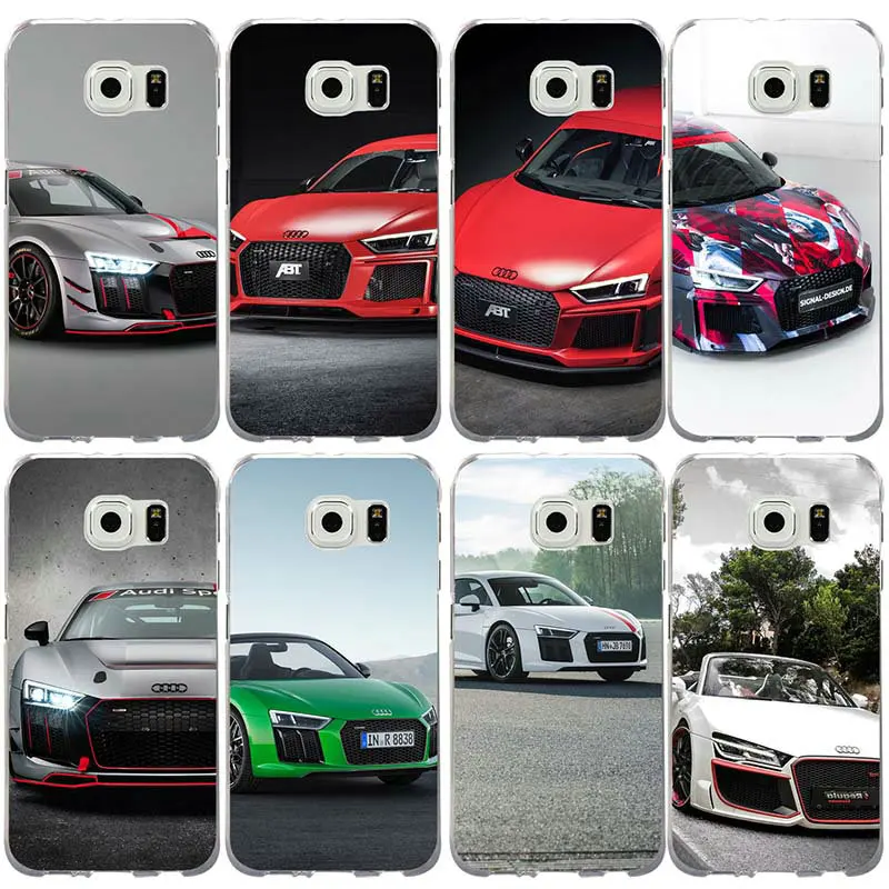 

Phone Cases TPU Clear Silicon for Samsung Galaxy S2 S3 S4 S5 Mini S6 S7 S8 S9 S10 Edge Plus Lite Note 8 9 Supercar Audi R8 Cars