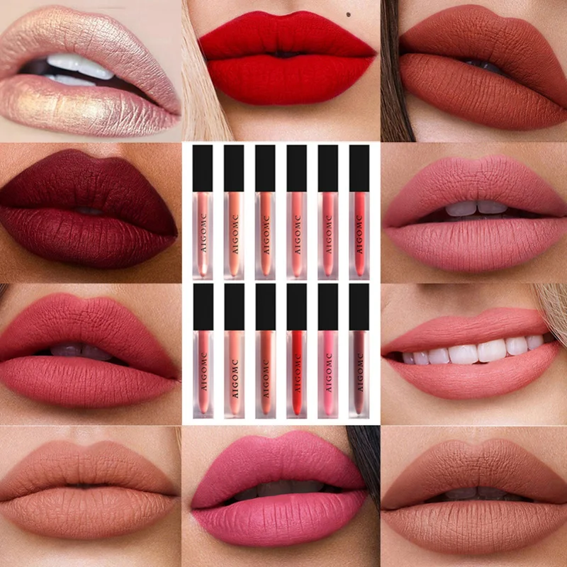 

2019 Lip Gloss Makeup Liquid Lip Gloss Lasting 12 Shimmer Colors Non-fading Waterproof Metal Matte Lipstick Cosmetic TSLM1