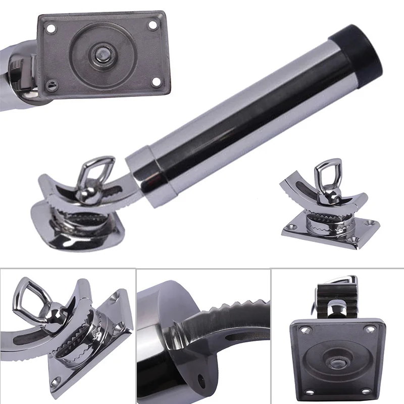 

For Marine Yacht Stainless Steel Fishing Rod Holder Tackle Clamp Assembly Parts