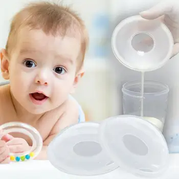 

2pcs Reusable Portable Breast Feeding Collector Nipple Suction Container Collection Cover Baby Feeding Breast Milk Collector Pos