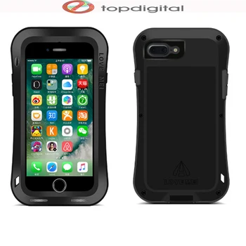 

Love Mei Shockproof Case for iPhone 7 Plus Waterproof Heavy Duty Powerful Case Cover for iPhone 7 w Tempered Glass Small Waist