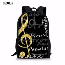 FORUDESIGNS/мужские рюкзаки с 3D рисунком нот, школьный рюкзак, мужской большой рюкзак для ноутбука, детский рюкзак Bolsa, рюкзак для студентов