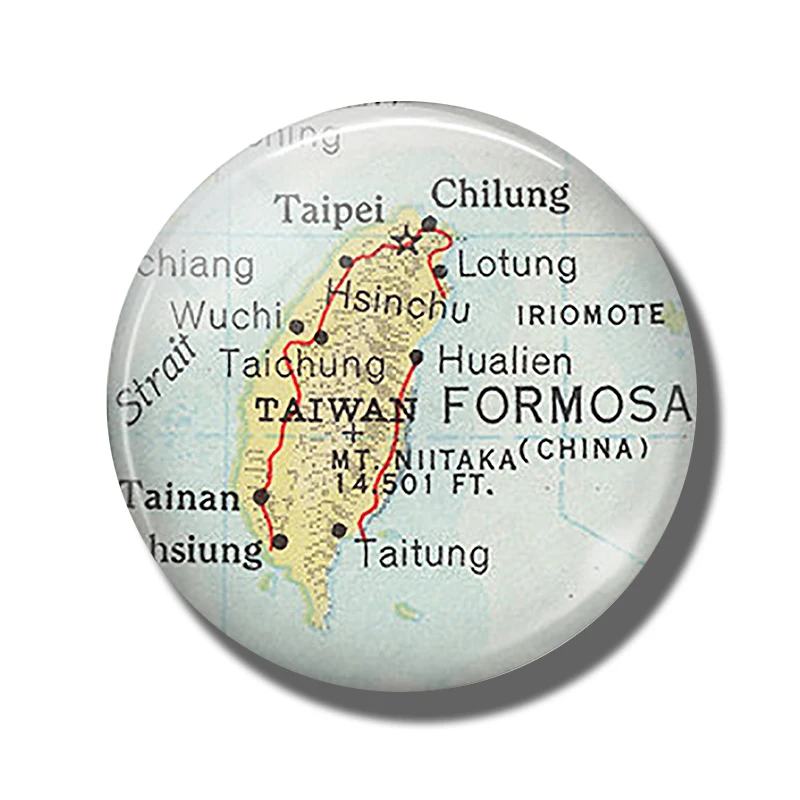 California Oklahoma banglahoa gainestel Taiwan Asia Minnesota Oregon, Нью-Йоркская карта, сувенир магнитик на холодильник декор для холодильника - Цвет: Taiwan