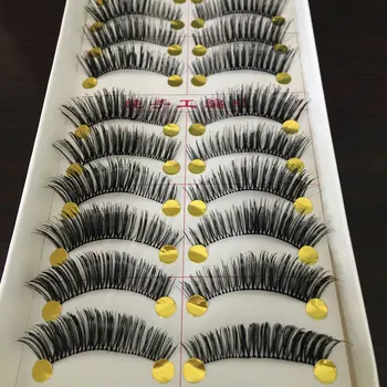 

60pair False Eye Lashes Extensions Thick Black False Eyelashes For Building Makeup Tips Natural Makeup Long Fake Eye Lashes