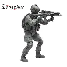 Dongzhur 1/35 спецназ Снайпер полимерный Солдат модель изящная миниатюрная сборная игрушка ручной работы подарок полимерные фигурки Tlp-04