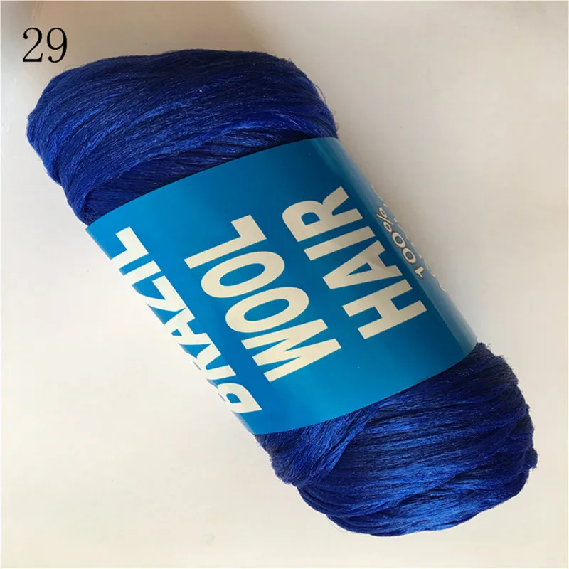 free shipping 14bundles 70g per bundle Brazilian wool hair low temprature flame retardant synthetic fiber for braiding - Цвет: bright blue