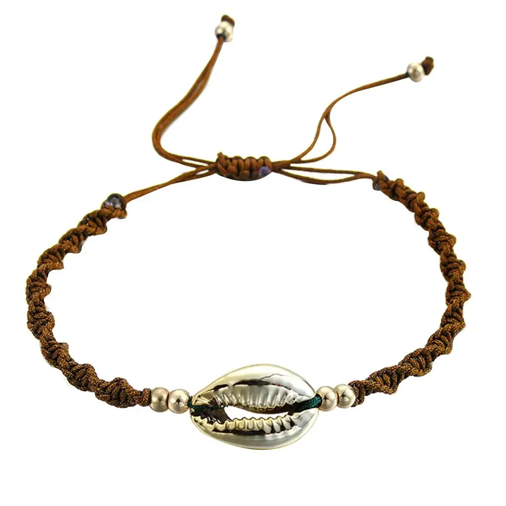 

Vintage Women Cowrie Shell Beads Charm Handwoven Bracelet Anklet Jewelry Gift fashion