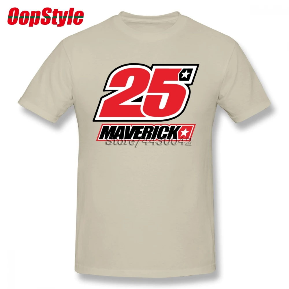 Мужская футболка Maverick Vinales 25 Прямая поставка летняя хлопковая с коротким рукавом