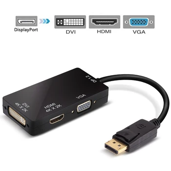 

DP DisplayPort to HDMI DVI VGA 4K HDMI Adapter DP displayport Cable Converter for HDTV Laptop MacBook