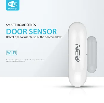 Tuya smart NEO WiFi inteligentne okna drzwi czujnik magnetyczny kontakt detektor powiadomienia o aplikacjach dla automatyki inteligentnego domu tanie i dobre opinie Door Detector